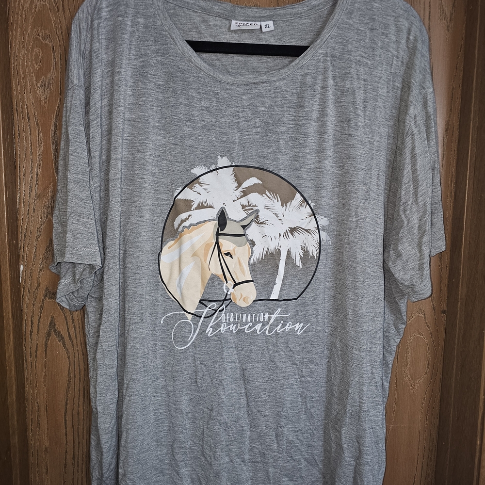 Spiced Equestrian T Shirt English Rider Shirt XL